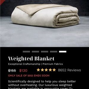 Luxome - beige - King size weighted blanket